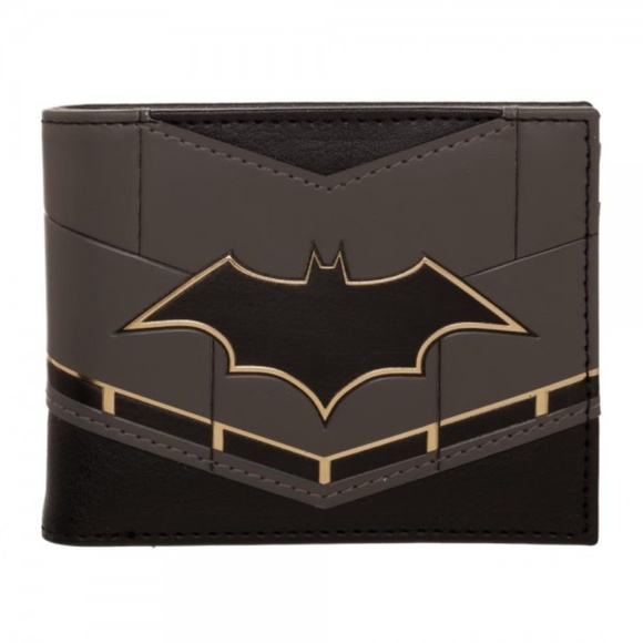 DC Comics Batman Metal Badge Bifold Wallet - Faux Leather, Clear ID Window, Collectible Design - View #10